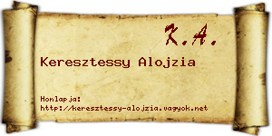 Keresztessy Alojzia névjegykártya
